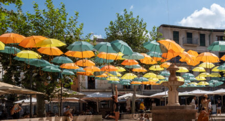 Floating parasols