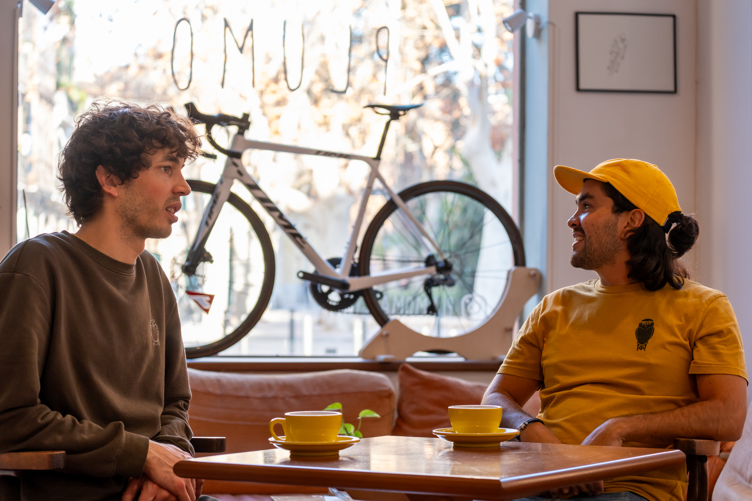 Coffee and Bicycle: Café con Nilton and Theo at Plumo