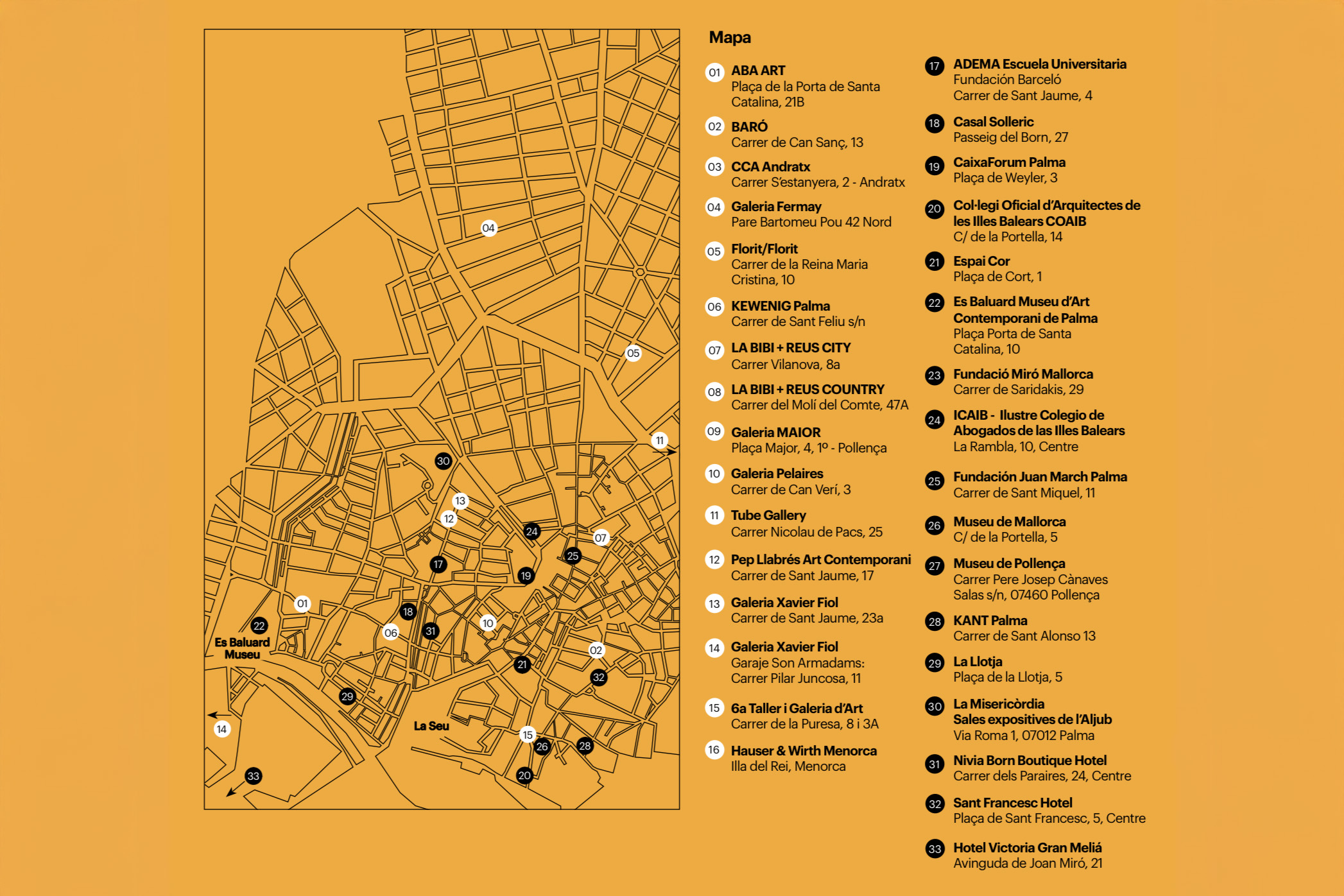 Nit de l'Art 2025 Map of participating galleries and museums